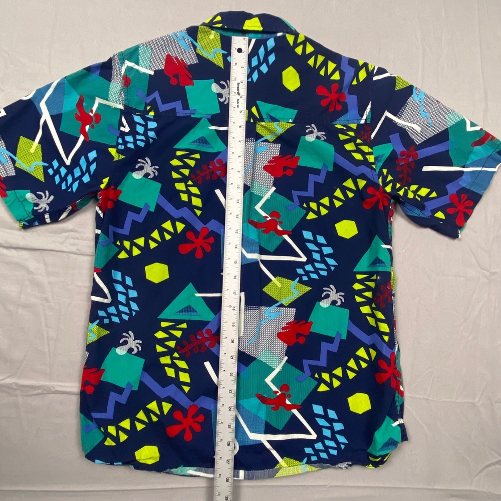 KAVU Klear Above Etch Art Shirt Mens Medium Hawaiian Cotton Abstract Casual - Picture 8 of 11